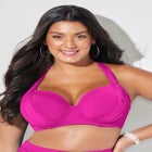 Bra Sized Drape Front Underwire Bikini Top image number null