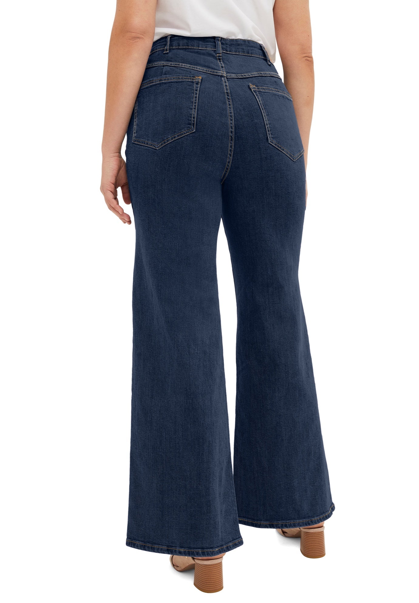 Stretch High-waist Wide Leg Jeans image number 1