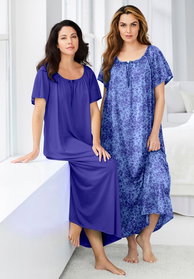 2-Pack Long Silky Gown image number 5