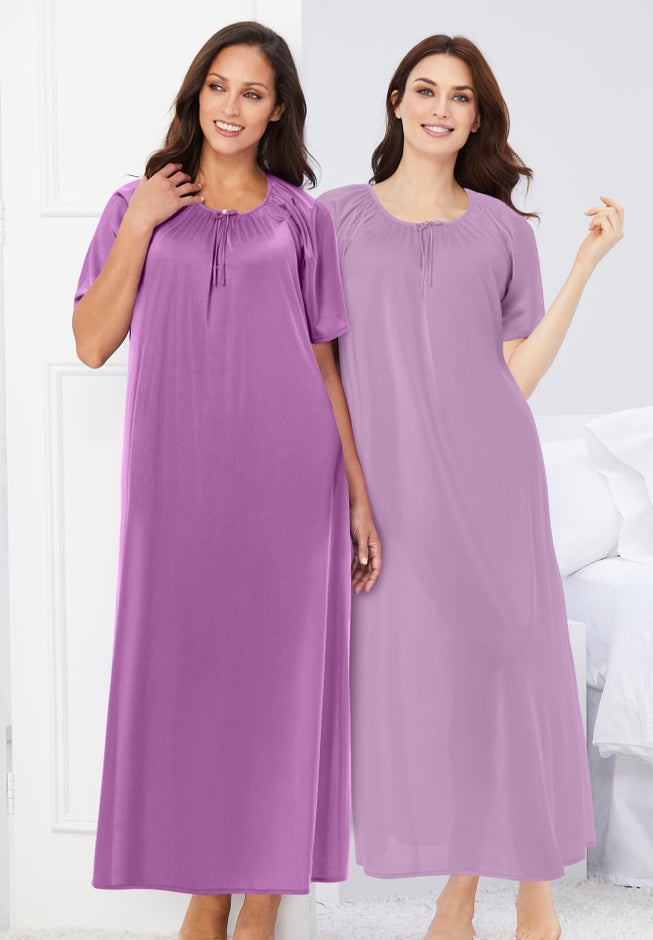 2-Pack Long Silky Gown image number 6