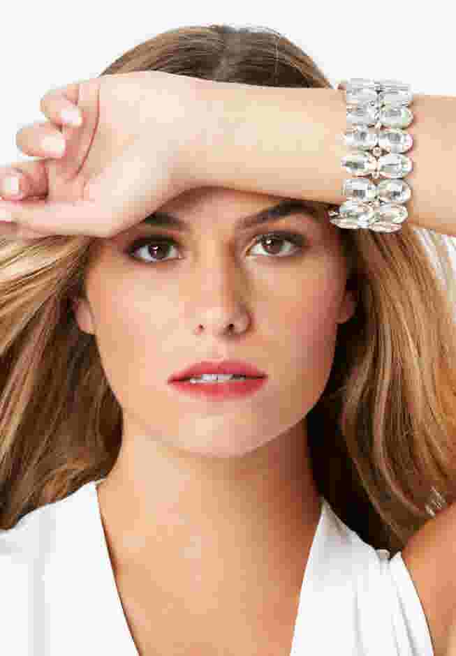 Rhinestone Stretch Bracelet image number 0