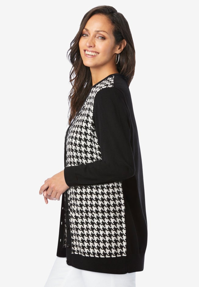 Fine Gauge Button-Front Cardigan image number 2