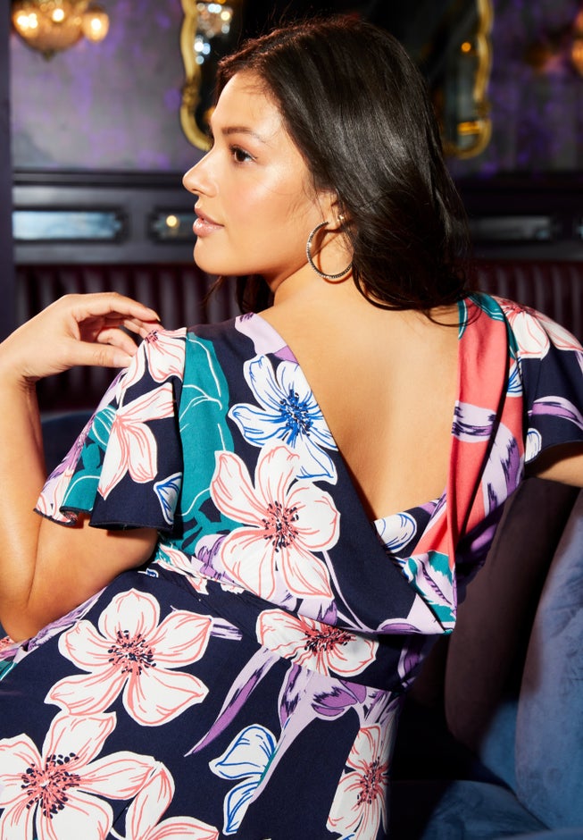 Flutter-Sleeve A-Line Dress image number 2