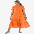 Gauze Tiered Dress image number null