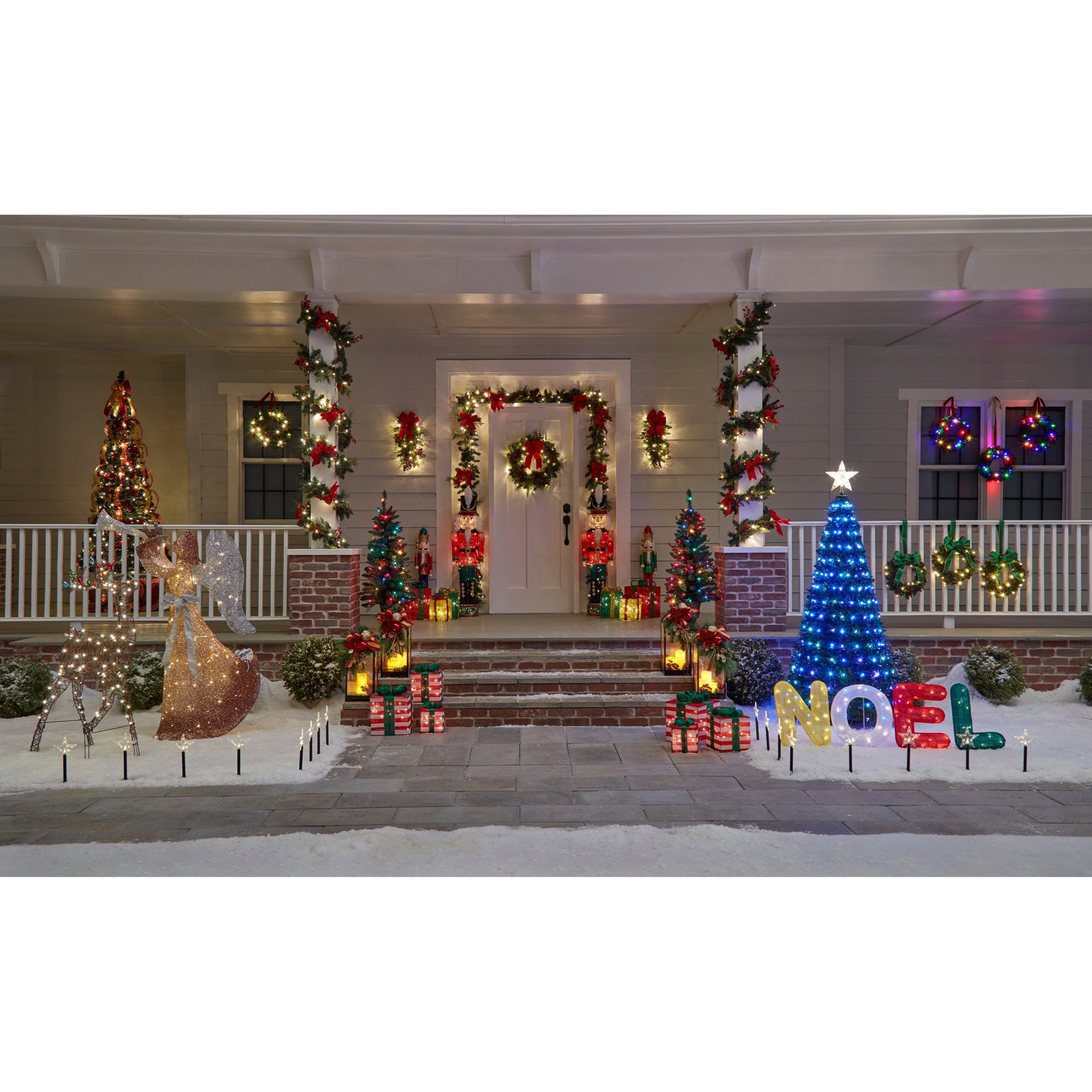 52" Pre-lit Tinsel Nutcracker image number 2