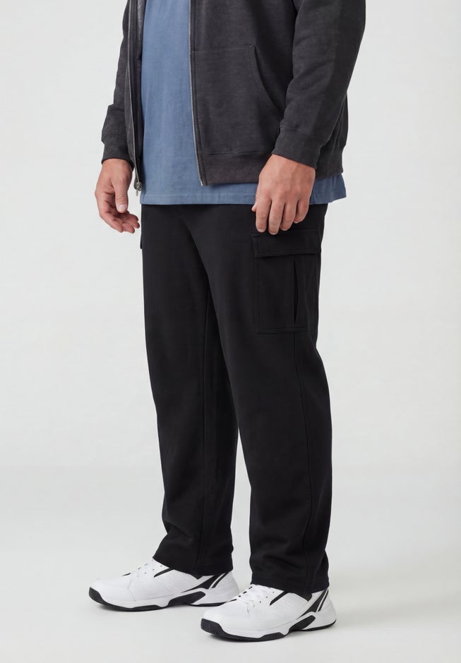Men&rsquo;s Big & Tall Lightweight Jersey Cargo Sweatpants image number 1