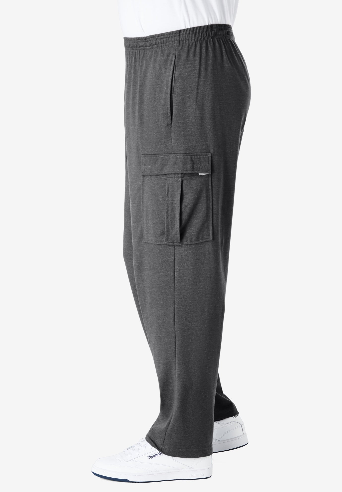 Men&rsquo;s Big & Tall Lightweight Jersey Cargo Sweatpants image number 3