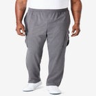 Men&rsquo;s Big & Tall Lightweight Jersey Cargo Sweatpants image number null