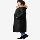 Plus Size Maxi Length Puffer Coat image number null