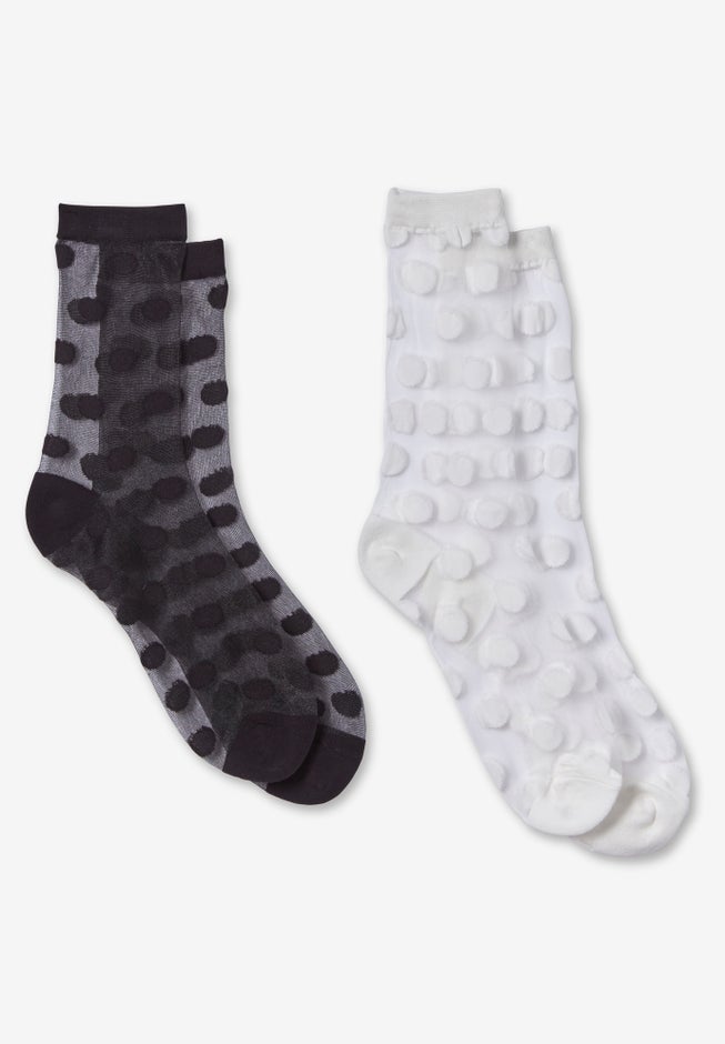 MeMoi® Sheer Ankle Socks 2-Pack image number 0