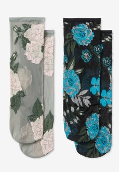 MeMoi&reg; Sheer Ankle Socks 2-Pack