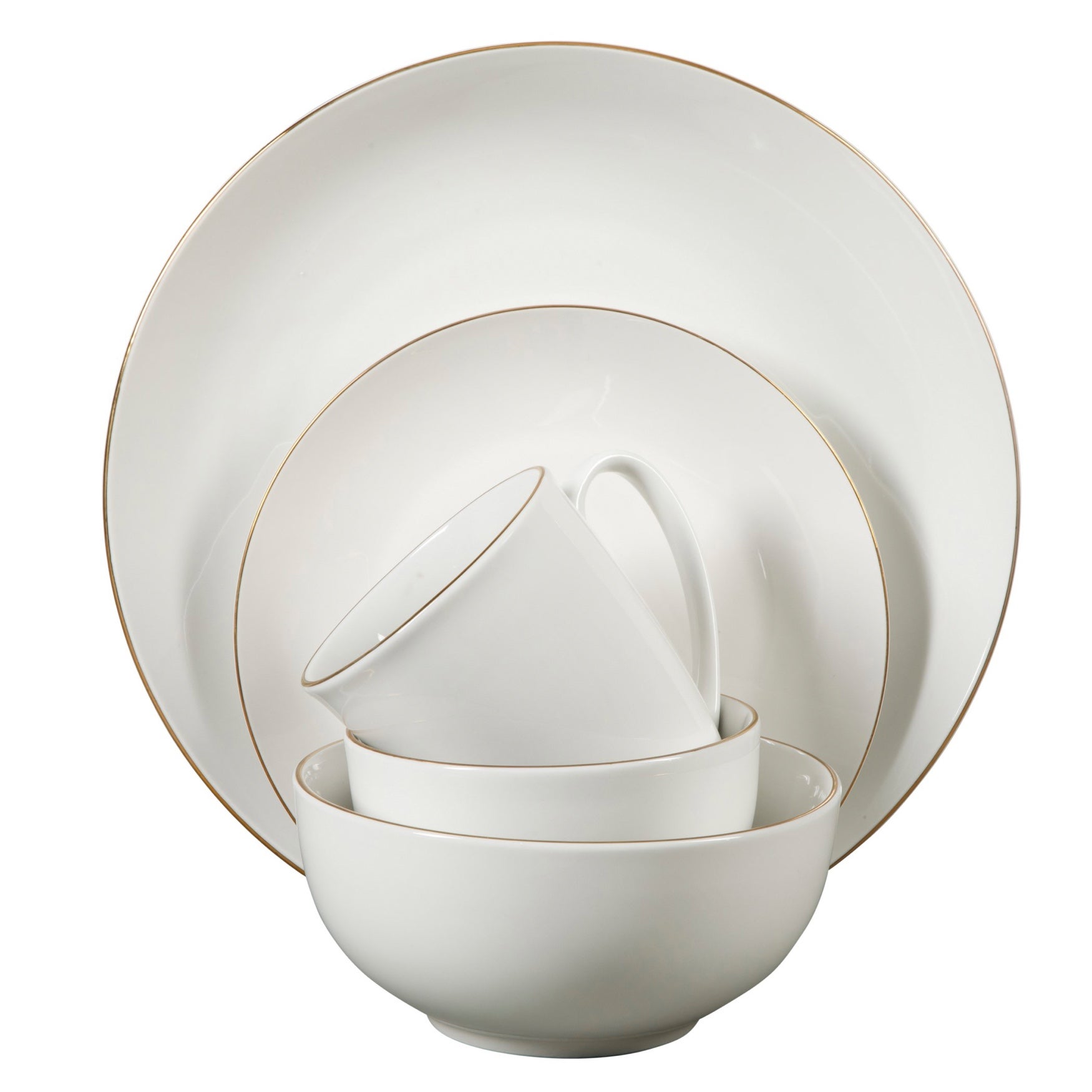 Ogalla 30-Piece Dinnerware Set with Gold Rim image number 3