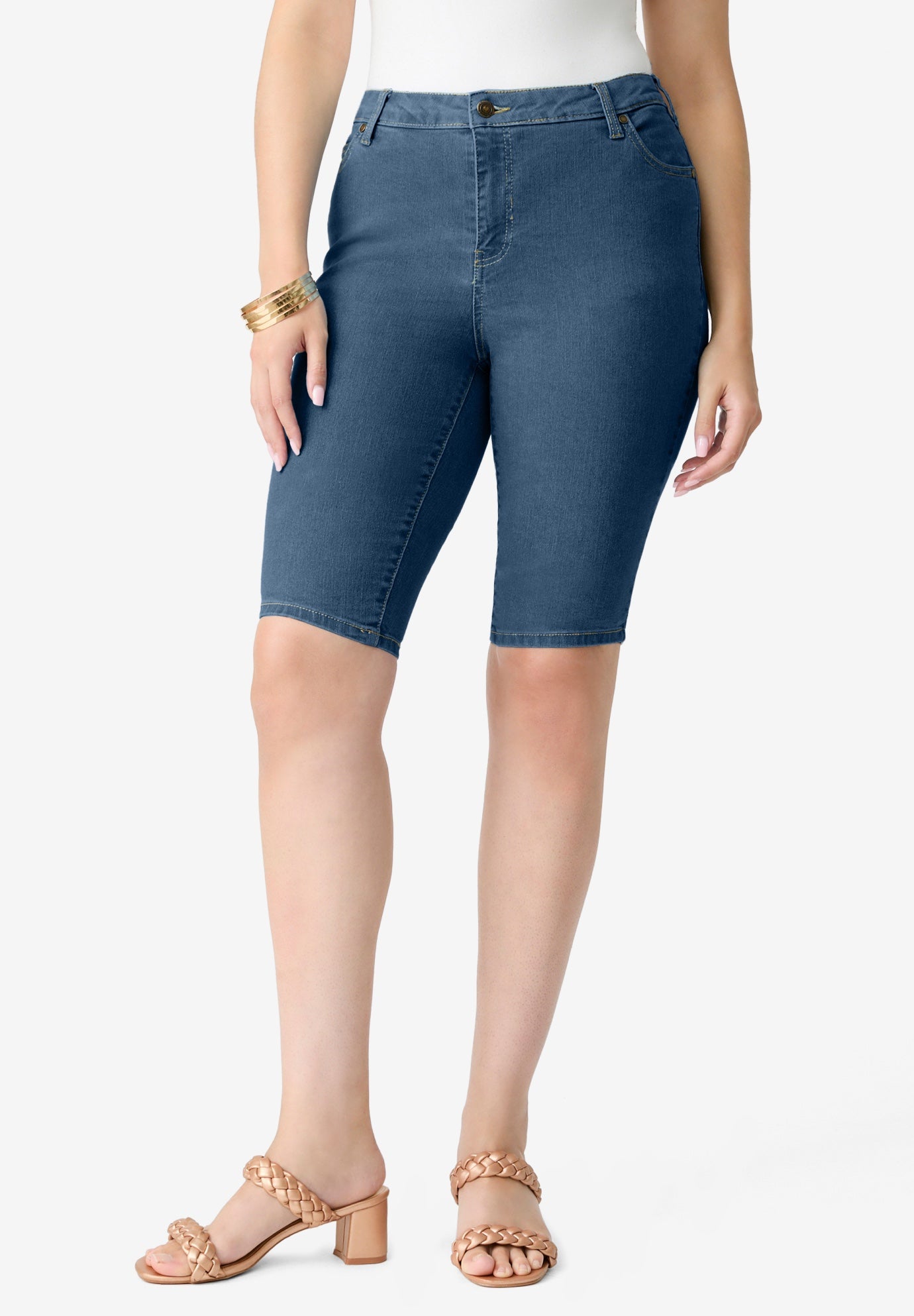 Plus Size Classic Stretch Bermuda Short image number 0