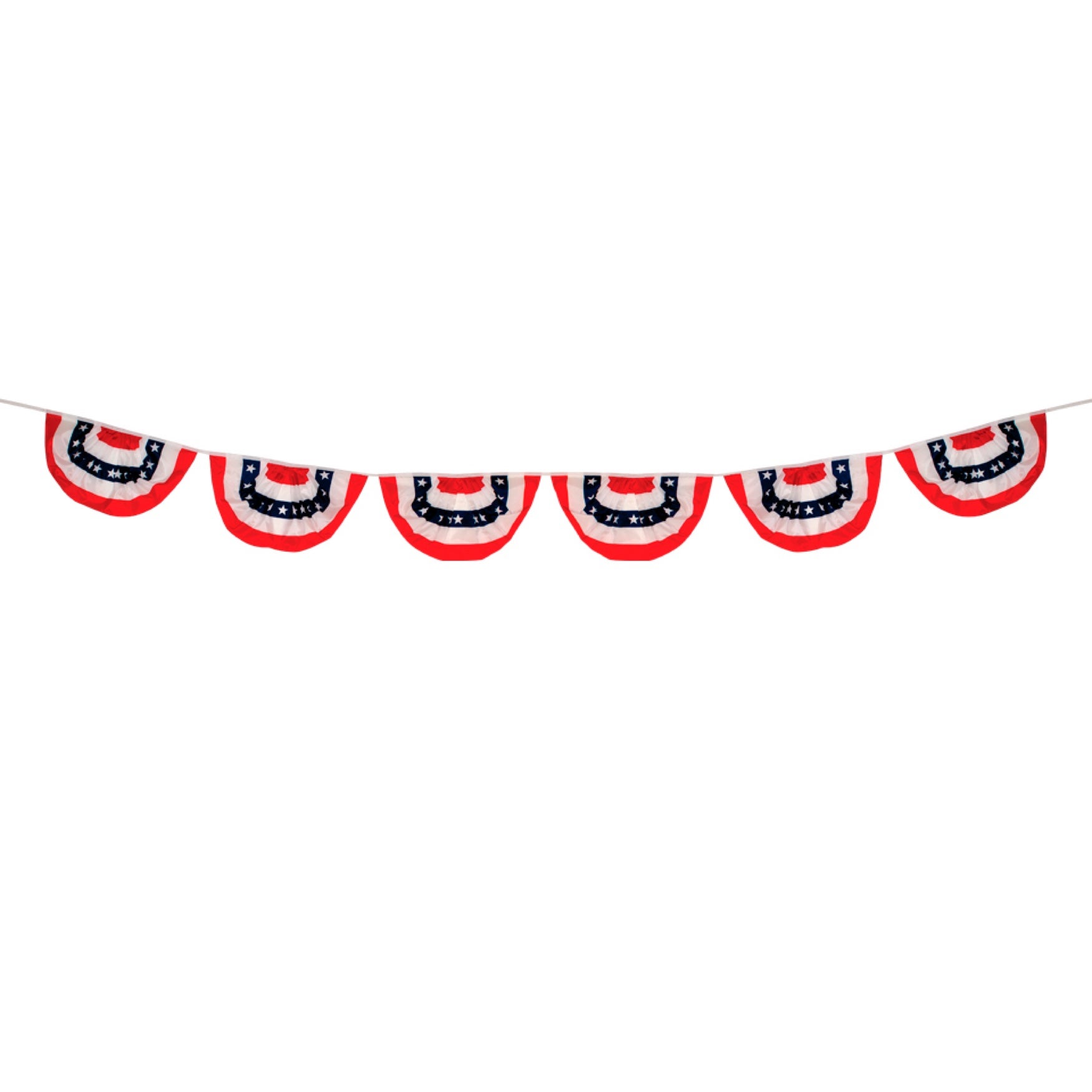 Pleated Patriotic Bunting Fan image number 3