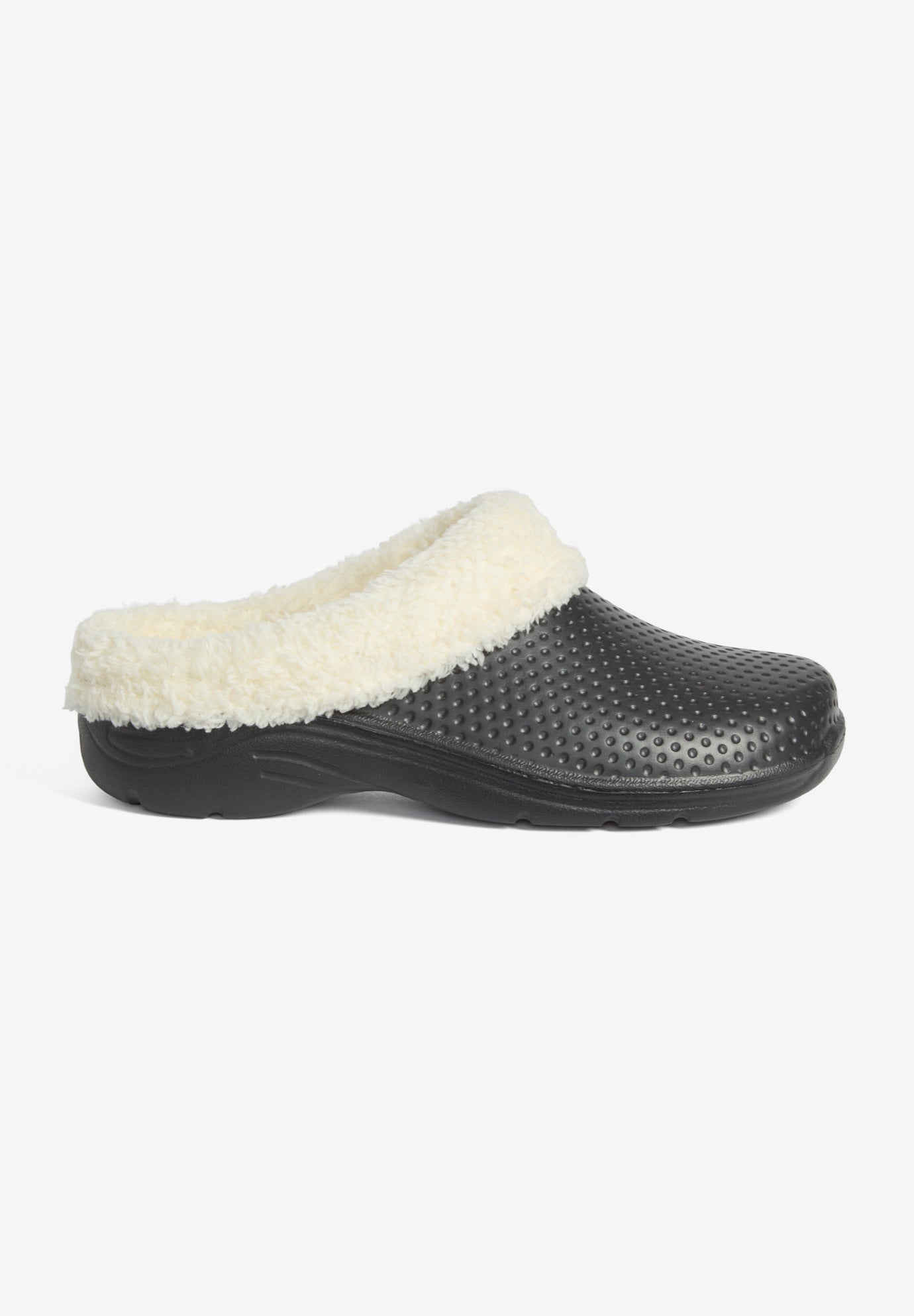 The Fur Lined Slip-On Rubber Clog Mule image number 3