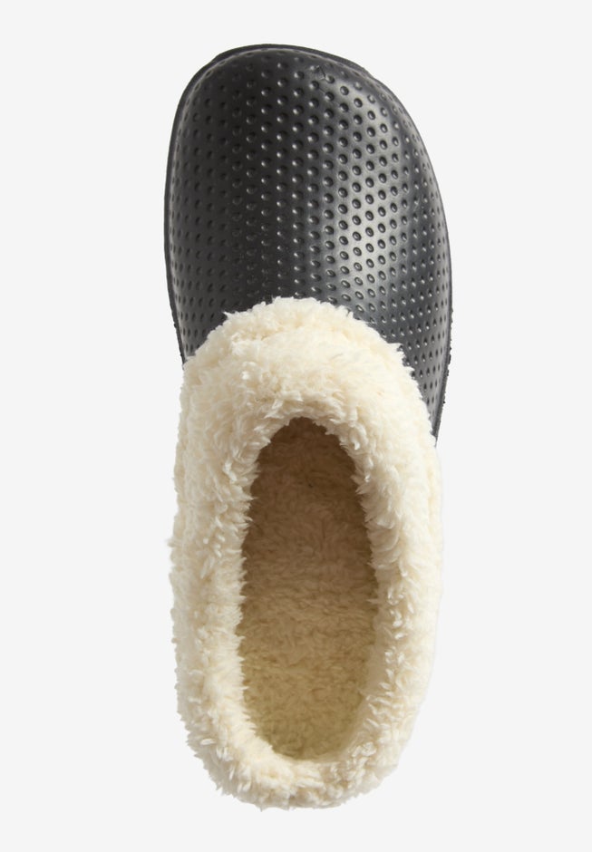 The Fur Lined Slip-On Rubber Clog Mule image number 4