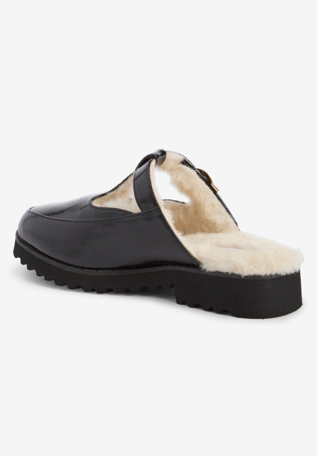 The Mabel Fur Lined Slip-On Mule image number 1