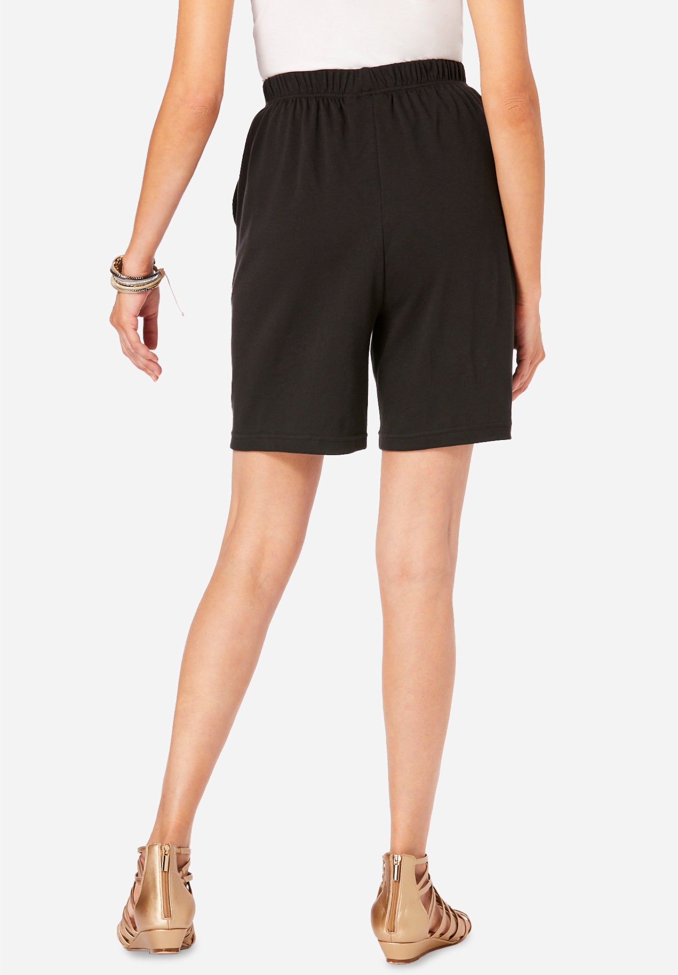 Plus Size Soft Knit Pull-On Short image number 1