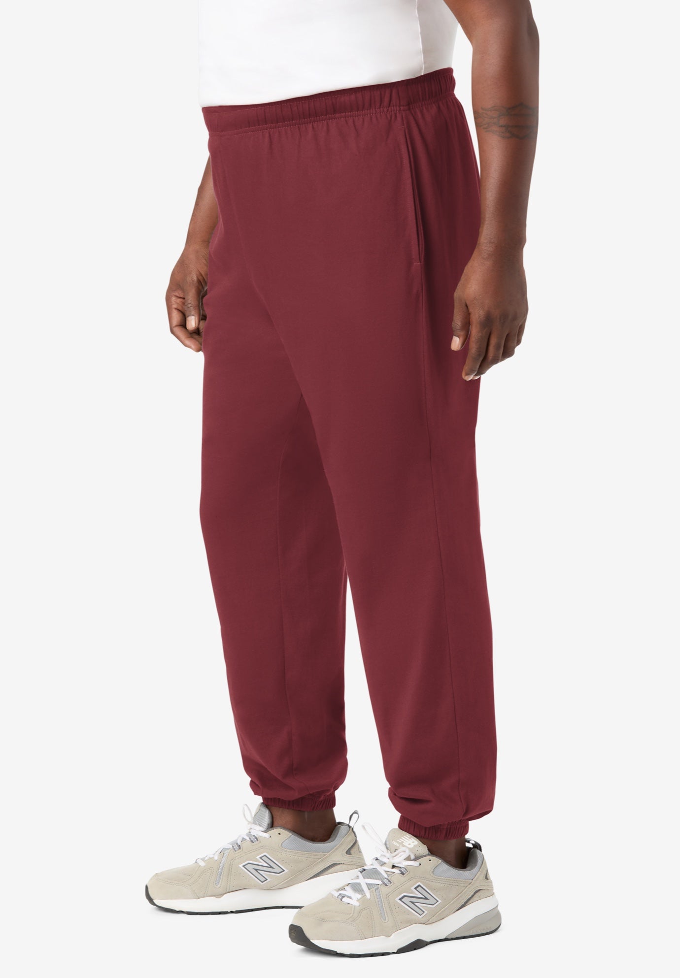 Lightweight Jersey Elastic Cuff Sweatpants image number 2