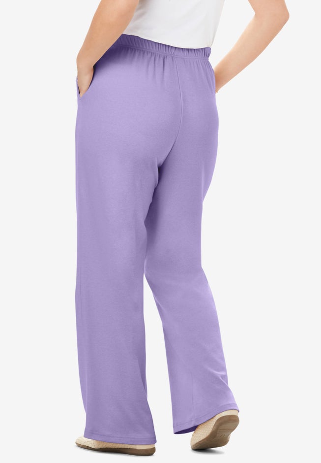 7-Day Wide-Leg Elastic-Waist Stretchy Knit Pant image number 1