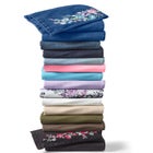 Stretch Denim Five-Pocket Capri Jeans image number null