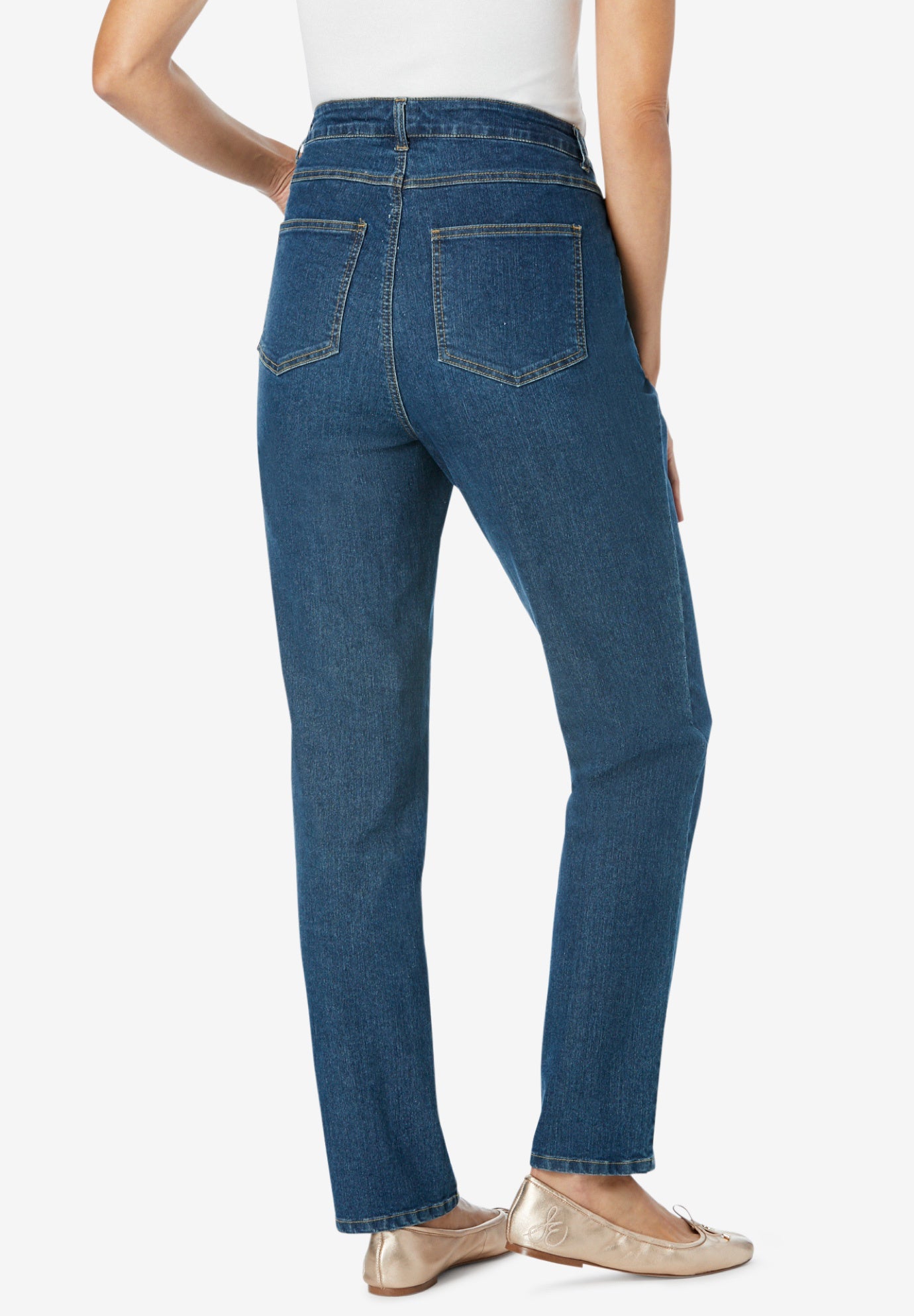 Stretch Denim 5-Pocket Straight-Leg Jeans image number 1