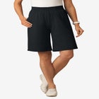 Elastic-Waist Knit Short image number null