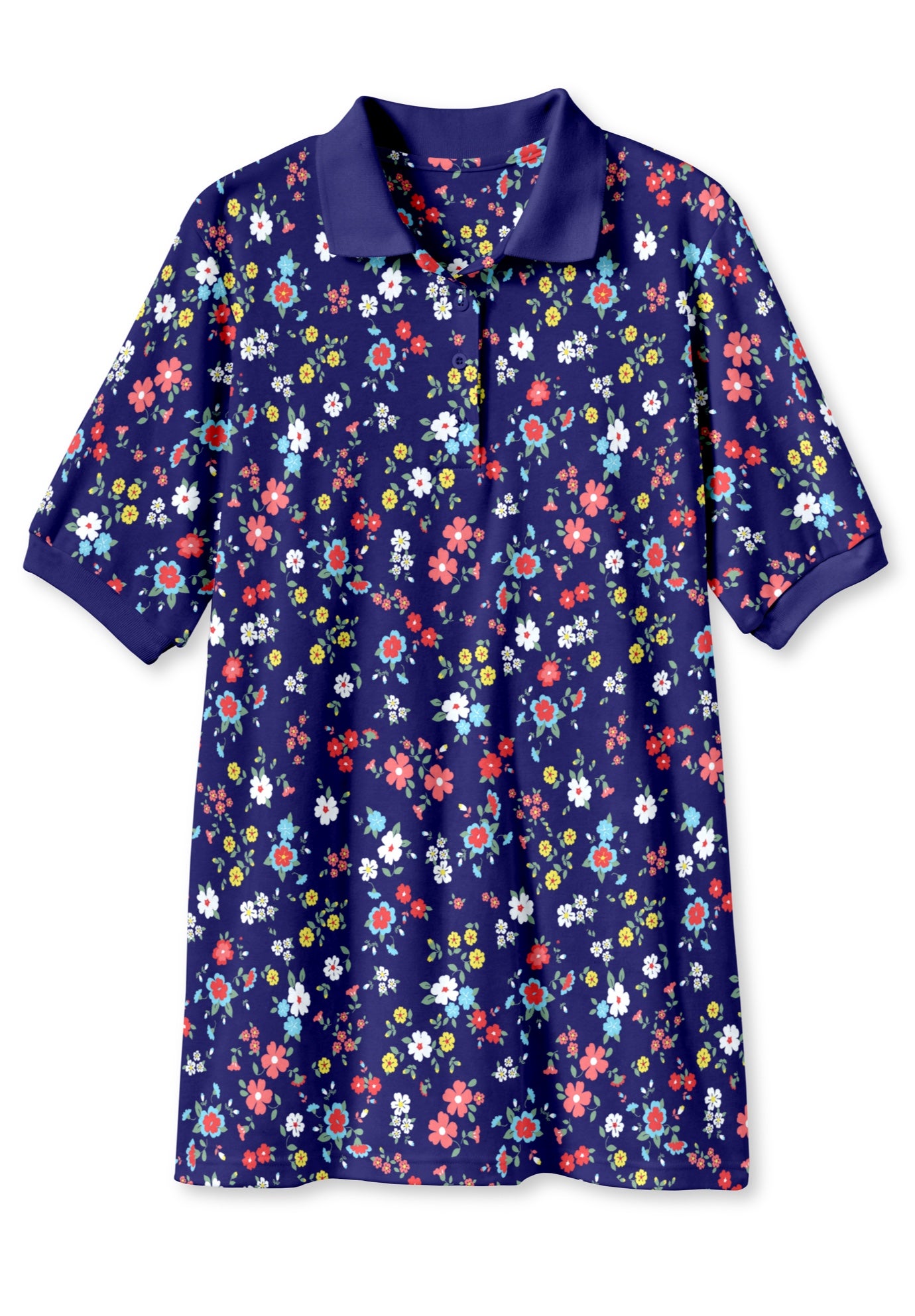 Elbow-Sleeve Polo Tunic image number 8