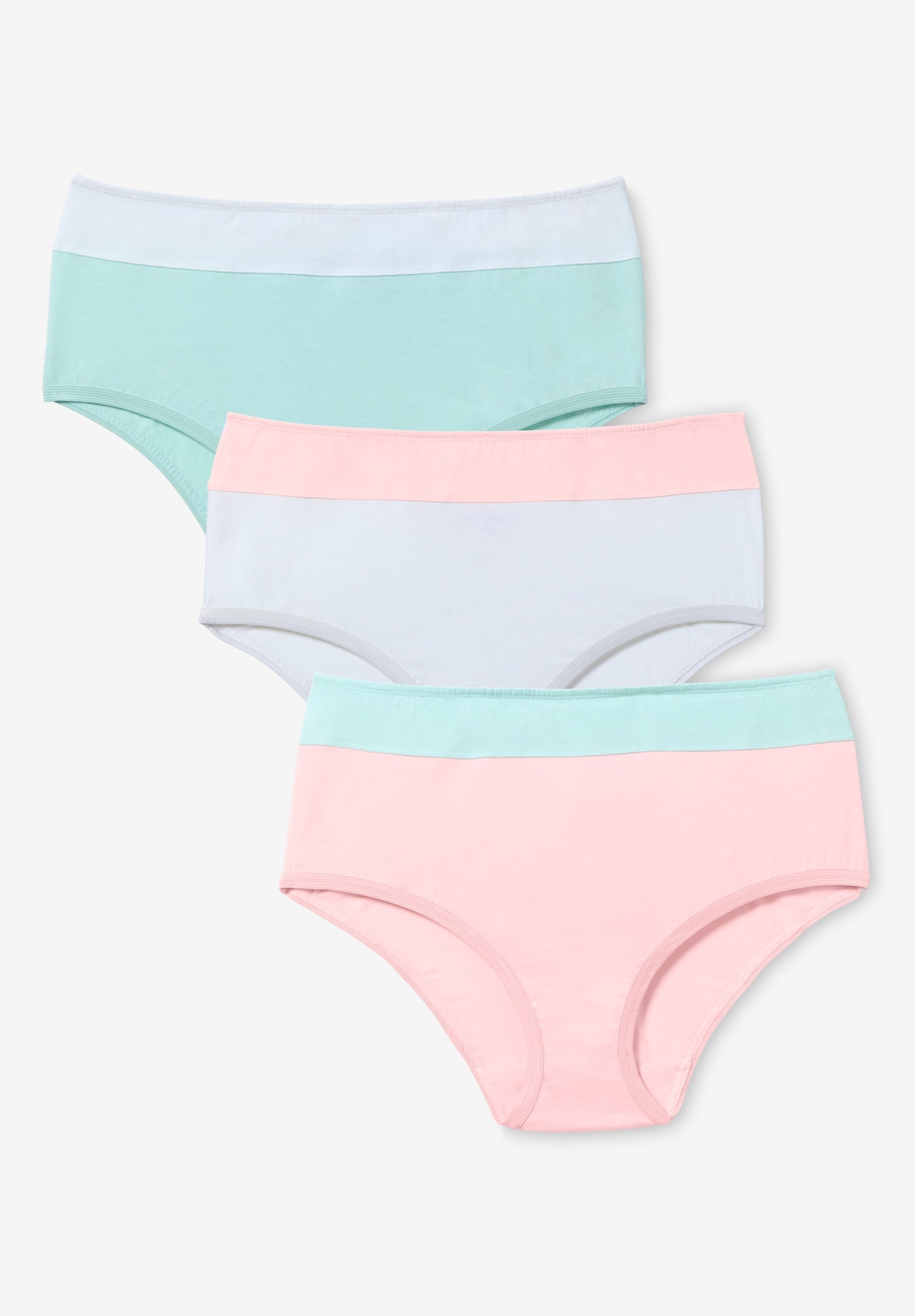 Full Coverage Stretch Cotton Color Block Brief 3-Pack image number 0