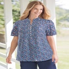 Pintucked Half-Button Tunic image number null