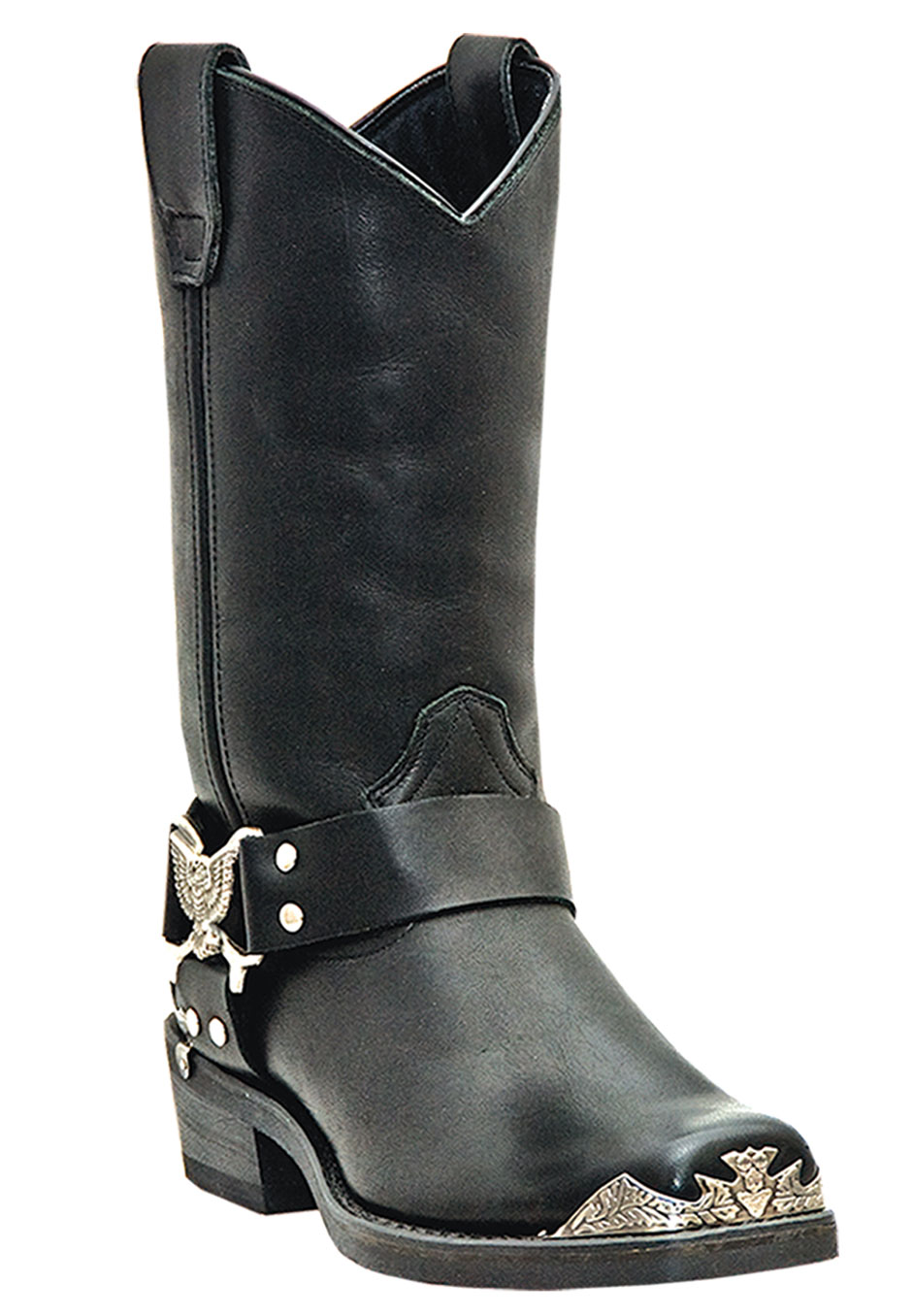 Dingo 12&quot; Leather Eagle Harness Strap Boots, 