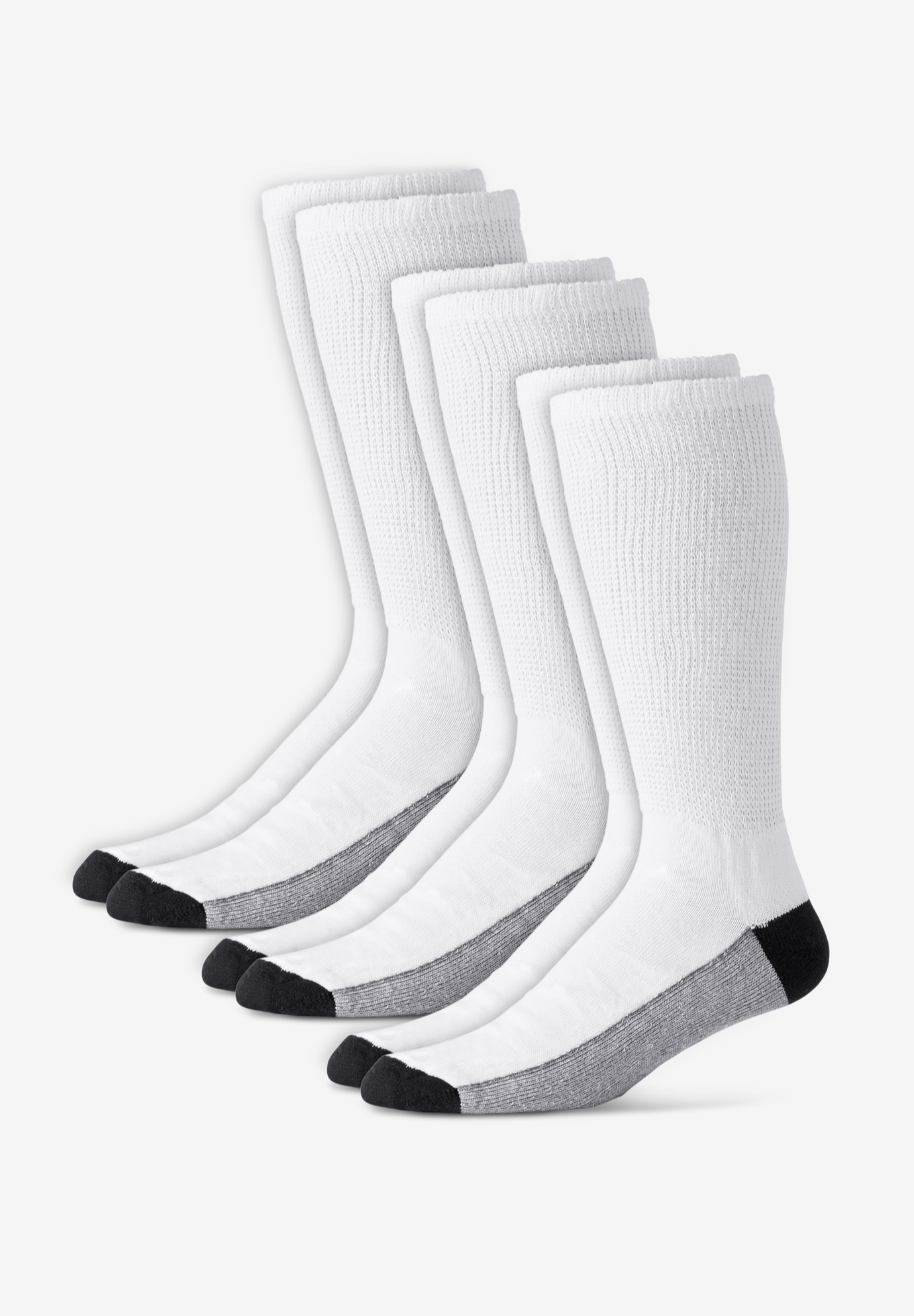 Full Length Cushioned Crew Socks 3-Pack, 