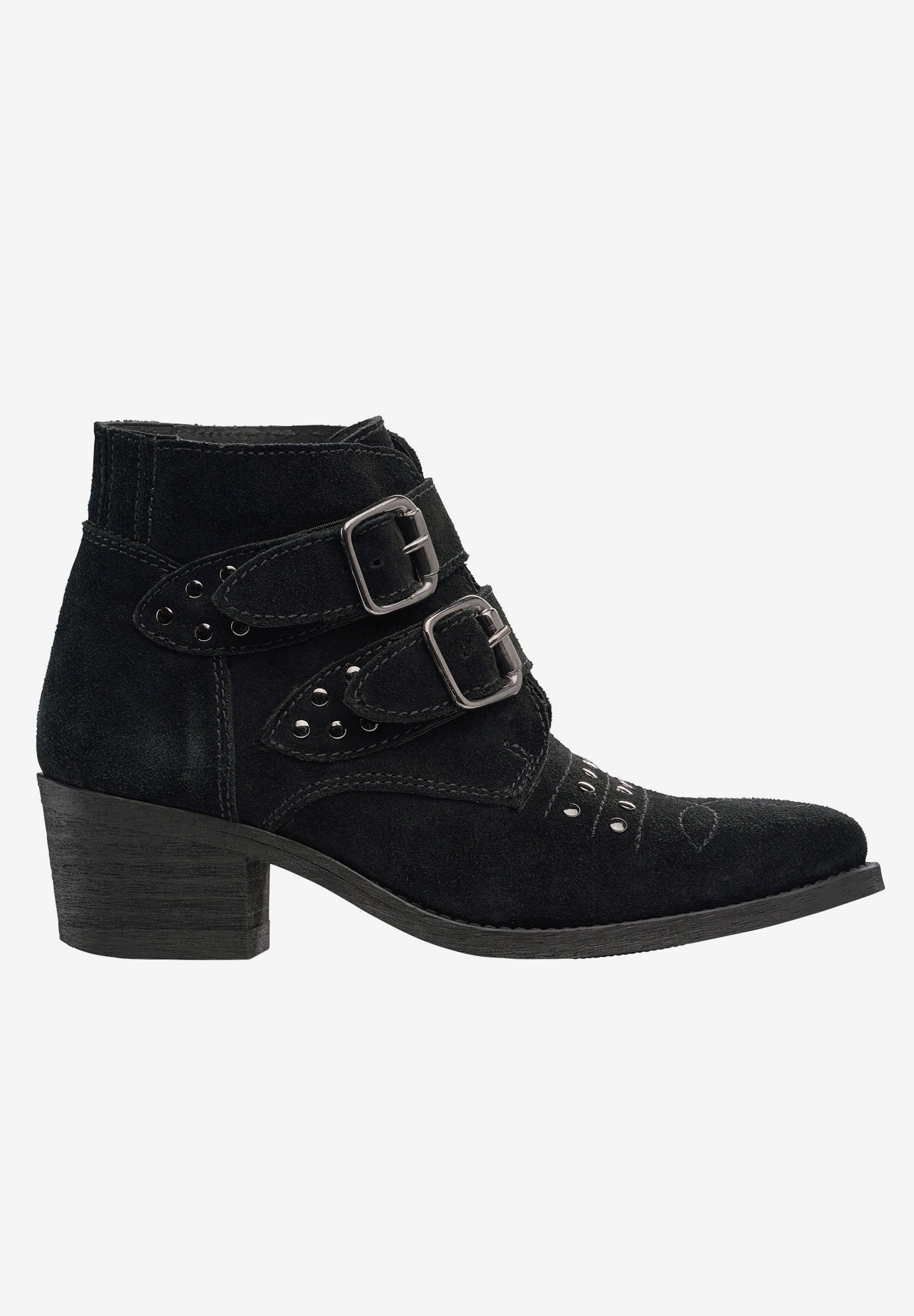 Two Buckle Suede Bootie, 