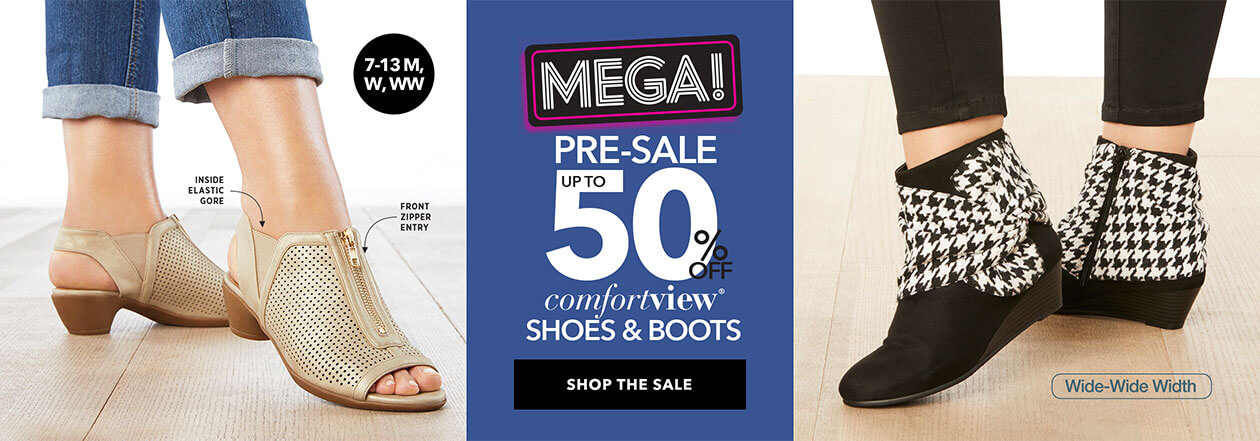 The Mega Fall Shoe & Boot Presale! Up to 50% Off! Comfortview shoes & boots - SHOP THE SALE