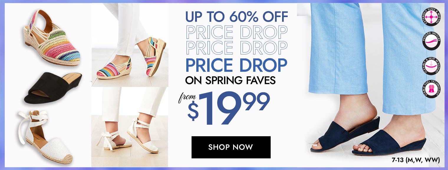up to 60% off. Price drop on spring faves from $19.99 - shop now