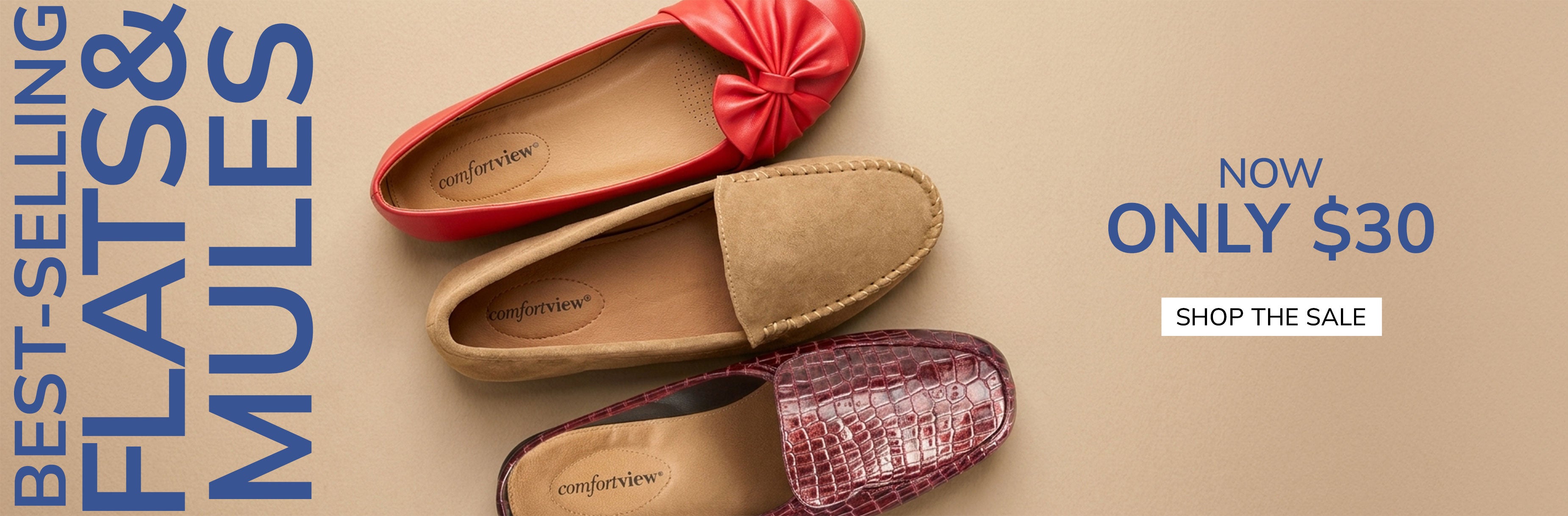 BEST-SELLING FLATS & MULES ONLY $30