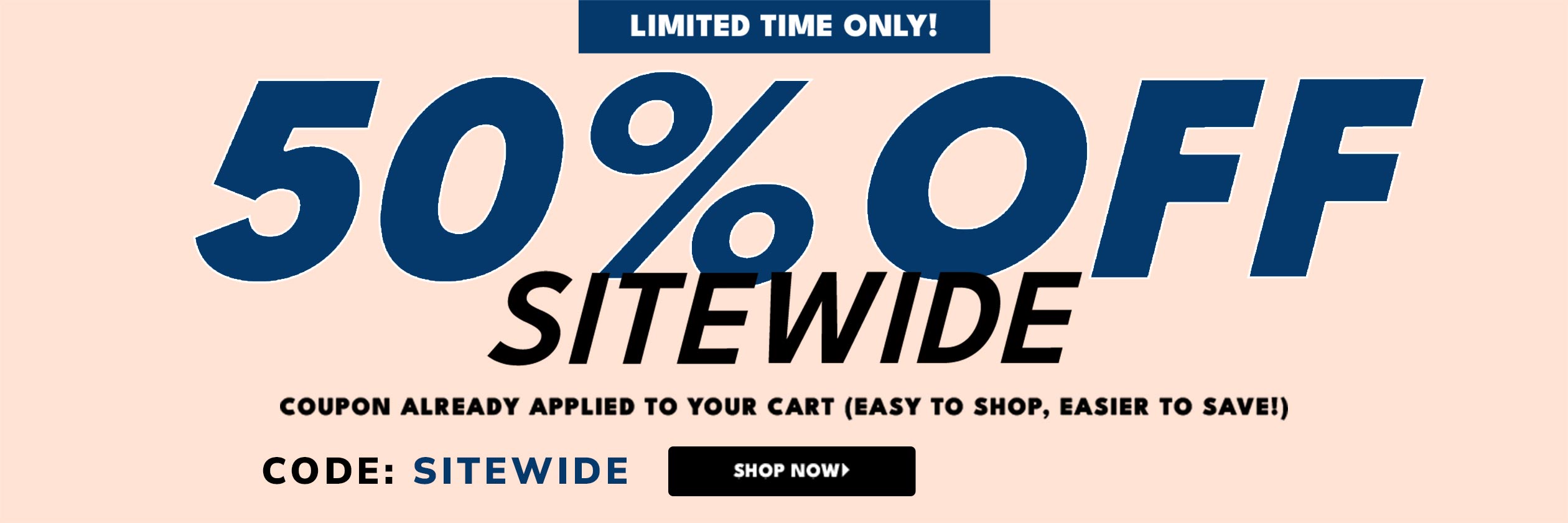 50% off sitewide code: SITEWIDE