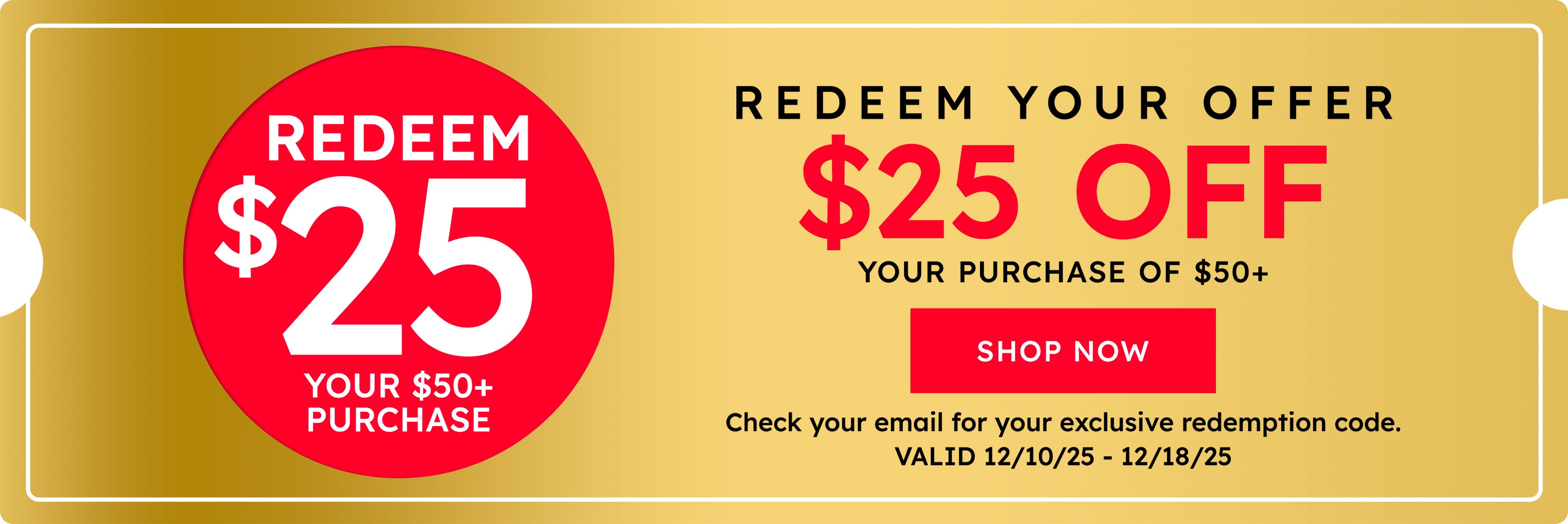 redeem shop now