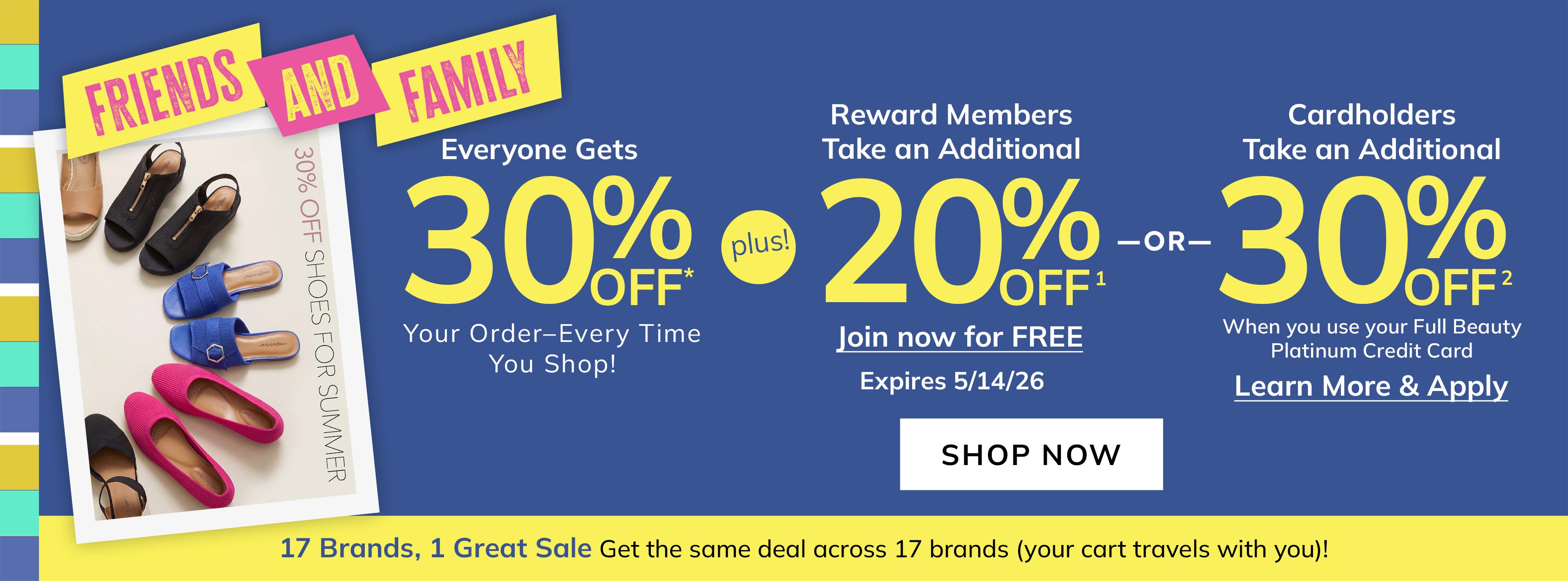 Friends and Family Sale 30% 