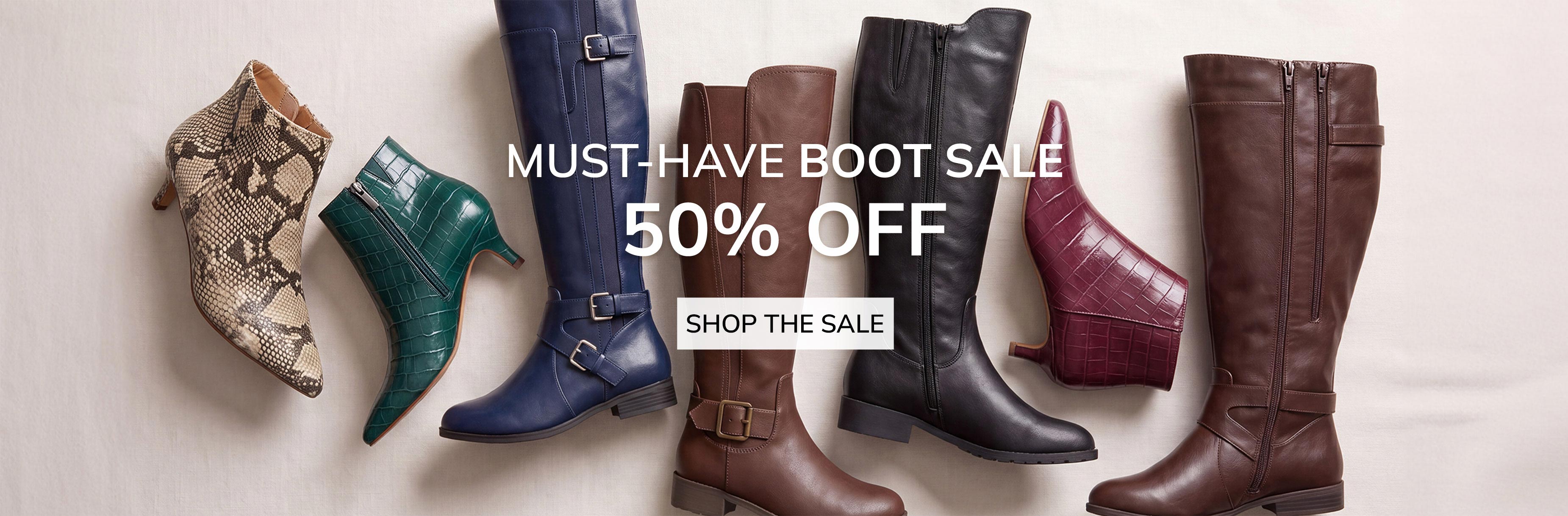 MUST HAVE BOOT SALE! 50% OFF SHOP THE SALE