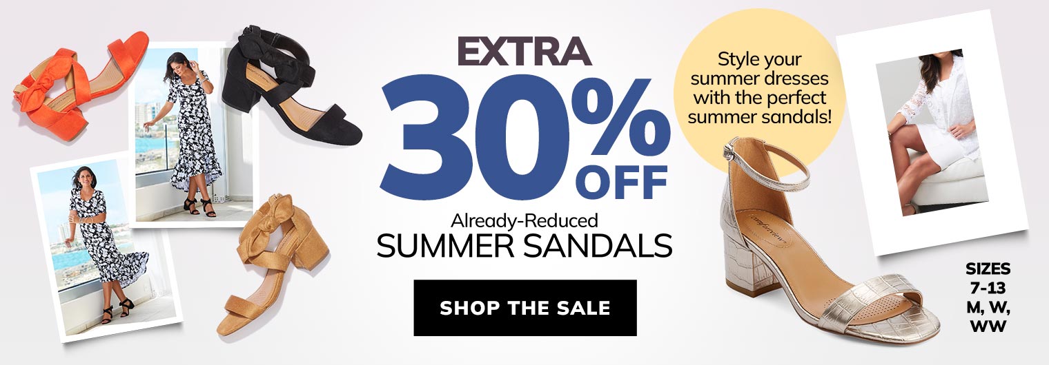 Extra 30% off already reduced summer sandals - shop the sale