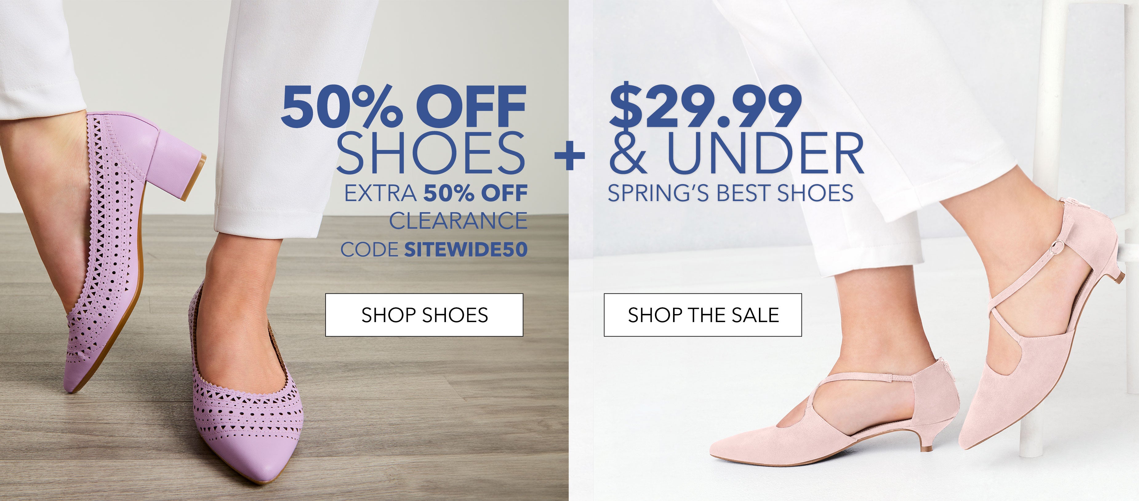 50% off - shop the sale