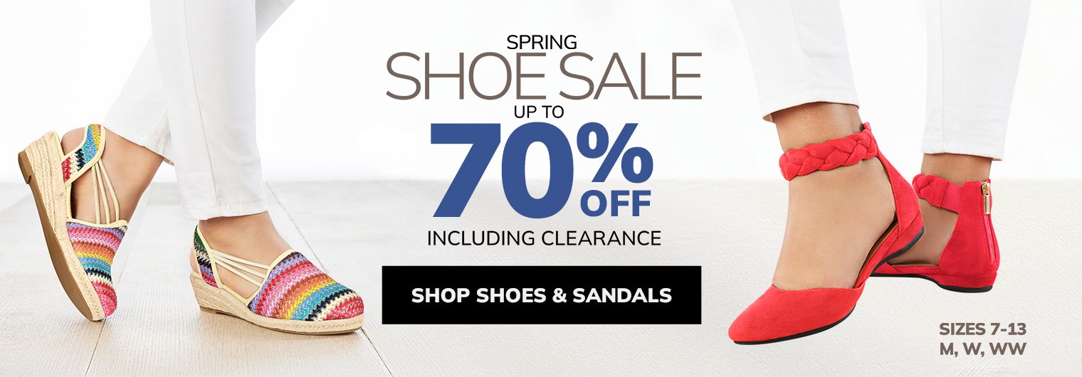 spring shoe sale up to 70% off including clearance - shop now